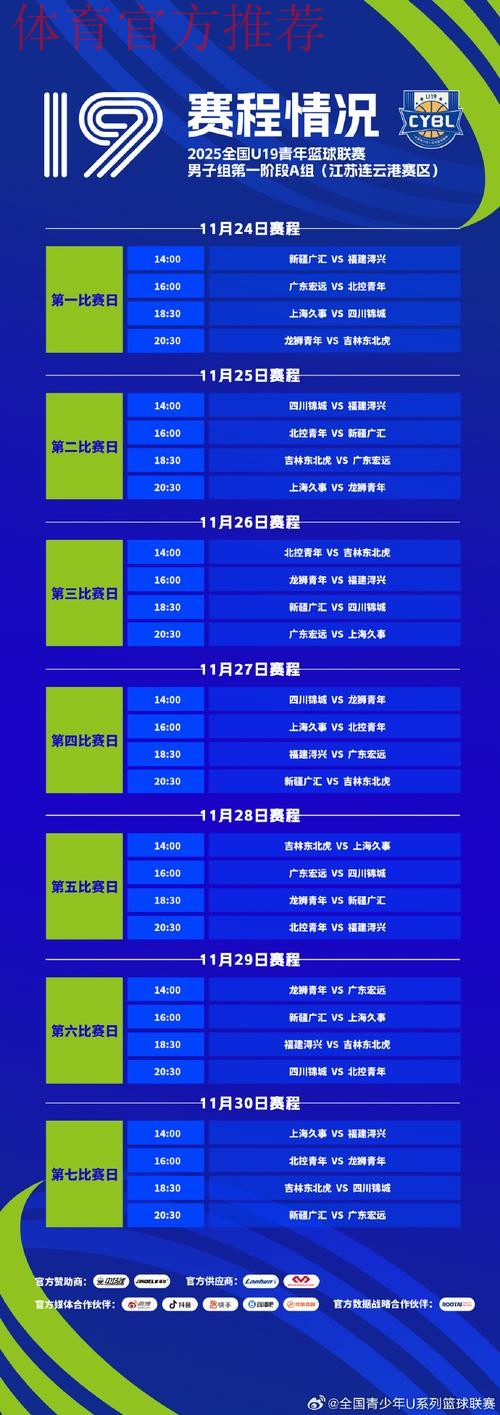 2021全国青年联赛U19第一阶段赛程公布 比赛将于17日拉开战幕